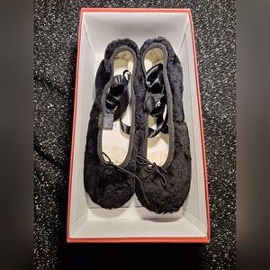 Repetto Sophia noir winter ballerina flats